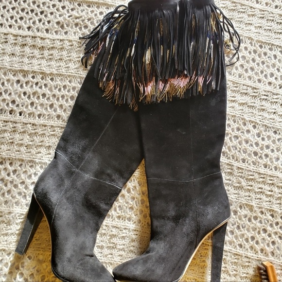 🔥 PRICE DROP JIMMY CHOO "BILL" FRINGE BOOTS - Picture 9 of 15